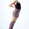 Move Dance Teen Isabella Knit Roll Top Dance Shorts -Dance costume MOZ5719 PURP FRONT 1 20823.1678885173