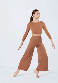 Weissman Wide Leg Matte Jersey Pants -Dance costume MT12224 warmsand MJ12612 warmsand 641 33938.1678891065