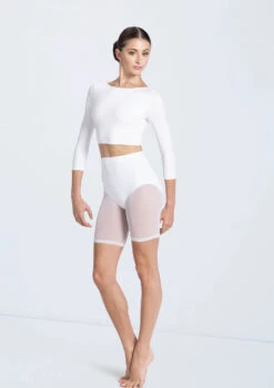 Weissman Power Mesh Biker Shorts 5 Weissman Power Mesh Biker Shorts -Dance costume MT12224 white 14429 white 750 81989.1692402366