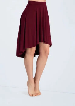 Weissman Matte Jersey Mid-Length Skirt 5 Weissman Matte Jersey Mid-Length Skirt -Dance costume S10467 blackcherry 0946 18277.1678891460