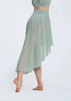 Weissman Power Mesh High-Low Skirt -Dance costume S13087 sage 4587 72279.1698718732