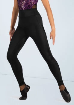 Weissman Lustre High-Waist Leggings -Dance costume SH11069 black T 68644.1689299507