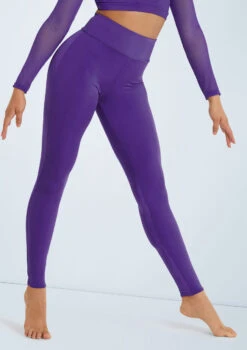 Weissman Lustre High-Waist Leggings -Dance costume SH11069 grape 122316 25729.1678891500