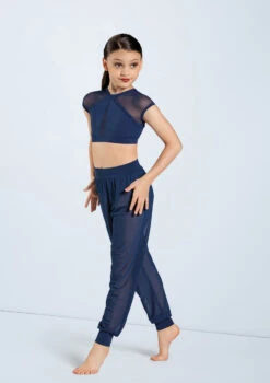 Weissman Mesh Jogger Pants 4 Weissman Mesh Jogger Pants -Dance costume SM11625 navy 998 62857.1678891641