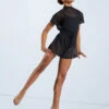 Weissman Mock Neck Power Mesh Romper 1 Weissman Mock Neck Power Mesh Romper -Dance costume SM11785 BLACK 6583 67926.1678891650