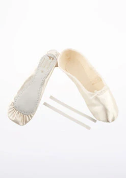Tappers & Pointers Full Sole Satin Ballet Shoe - Ivory 3 Tappers & Pointers Full Sole Satin Ballet Shoe - Ivory -Dance costume TAISSS CROPM IVO 67744.1678886378