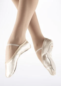 Tappers & Pointers Full Sole Satin Ballet Shoe - Ivory 4 Tappers & Pointers Full Sole Satin Ballet Shoe - Ivory -Dance costume TAISSS MAIN IVO T 01961.1698812044