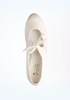 Tappers & Pointers Cuban Heel Tap Shoes - White -Dance costume TAWPCT TOPM WTE 29908.1678928680