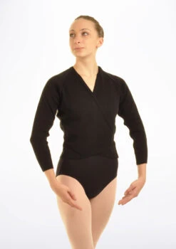 Tappers & Pointers Kids Knit Ballet Wrap -Dance costume TAXCLS MAIN BLK 27273.1683935980