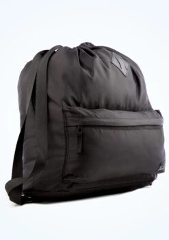 Tendu Luxury Satin-Look Drawstring Bag -Dance costume TET1059 BLK FRONT 1 11867.1678886551