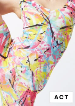 Alegra Girls Patterned Blaine Catsuit -Dance costume al c5290 p alegra girls patterned blaine catsuit colour swatch 70555.1678871783