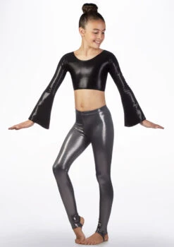 Alegra Girls Metallic Stirrup Leggings 10 Alegra Girls Metallic Stirrup Leggings -Dance costume al p5205 alegra girls metallic stirrup leggings grey front 95985.1678875210