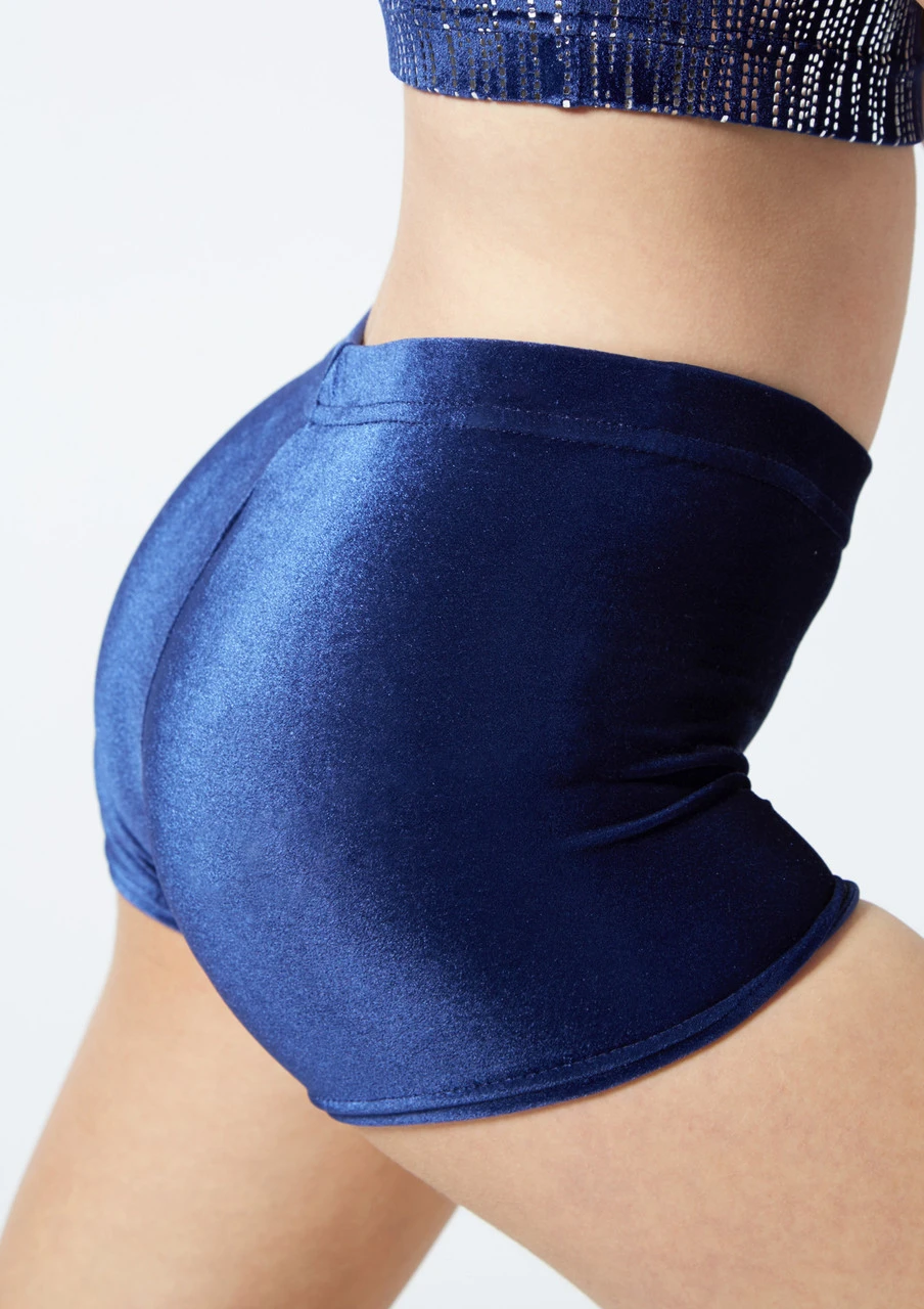 Alegra Girls Velour Gymnastics Shorts Alegra Girls Velour Gymnastics Shorts -Dance costume al r5927 alegra girls velour gymnastics shorts blue side 39191.1678877614