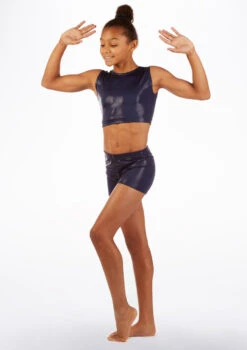 Alegra Gymnastics Crop Top -Dance costume al s5947 alegra gymnastics crop top blue front 21003.1678878633