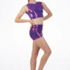 Alegra Gymnastics Crop Top -Dance costume al s5947 alegra gymnastics crop top purple front 76740.1678878627