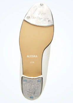 Alegra Basic Tie Front Tap Shoe - White 4 Alegra Basic Tie Front Tap Shoe - White -Dance costume alh0019 wht bottom 1 13347.1678872526