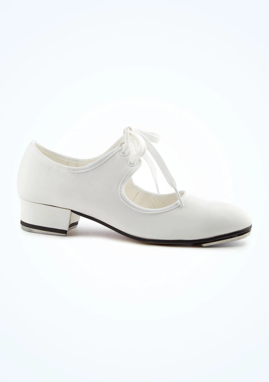 Alegra Basic Tie Front Tap Shoe - White Alegra Basic Tie Front Tap Shoe - White -Dance costume alh0019 wht main 1t 32405.1692919093