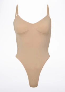 Bloch Seamless Thong Bodysuit -Dance costume bl l3147nud bloch seamless thong bodysuit tan front T 49450.1698799276