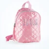 Bloch Girls Satin Backpack -Dance costume bla5320 pink front 1 70017.1693524159