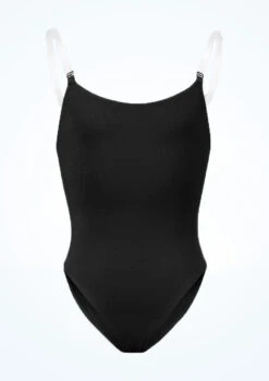 Bloch Girls Auva Bodyliner -Dance costume blcb3397 black front 20357.1691450406