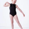 Bloch Girls Madinsson Zip Front Tank Leotard 2 Bloch Girls Madinsson Zip Front Tank Leotard -Dance costume blcl1035 black front 61234.1675901672