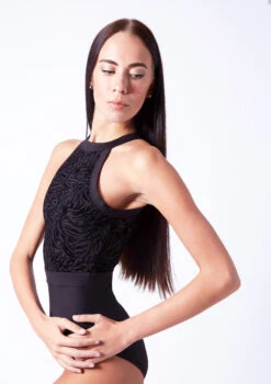 Bloch Kayla Halter Leotard -Dance costume bll1085 black front 3 78124.1698399569