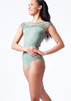 Bloch Emma Boat Neck Lace Leotard 9 Bloch Emma Boat Neck Lace Leotard -Dance costume bll4162 sage front t 63859.1698799546