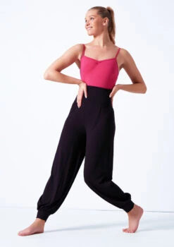 Bloch Genie Movement Pants -Dance costume blp9028 black front 1 83301.1678926111