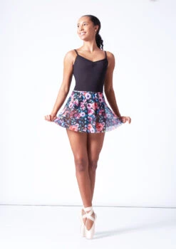 Bloch Floral Print Skirt - Navy 4 Bloch Floral Print Skirt - Navy -Dance costume blr0241 multi front 1 65636.1695684490