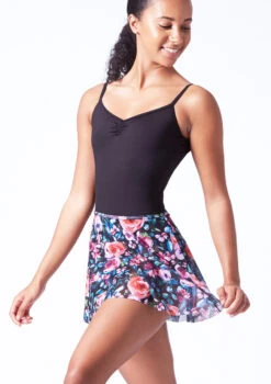 Bloch Floral Print Skirt - Navy 6 Bloch Floral Print Skirt - Navy -Dance costume blr0241 navy blue front t 10057.1696549634