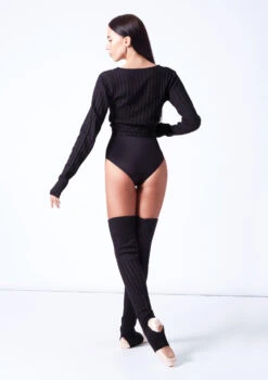 Bloch Hope Knit Warmup Top -Dance costume blz1289 black back 2 61971.1698399600
