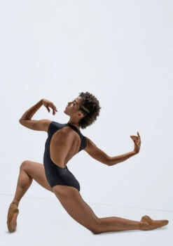 Ballet Rosa Paris Embroidered High Neck Leotard -Dance costume br paris embroidered high neck leotard side blk 2 83859.1678881774