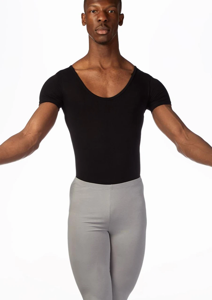 Ballet Rosa Mens Short Sleeve Leotard Ballet Rosa Mens Short Sleeve Leotard -Dance costume br yuri ballet rosa mens short sleeve leotard black front thumbnail T 99615.1698804268