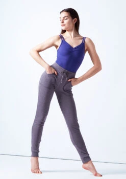 Ballet Rosa Drawstring Cuffed Pants 6 Ballet Rosa Drawstring Cuffed Pants -Dance costume brlazuli grey front 2 07198.1678926826