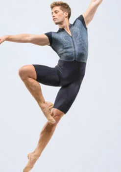 Ballet Rosa Mens Moki Zip Biketard -Dance costume brmoki black frontmain 1t 27094.1698803760