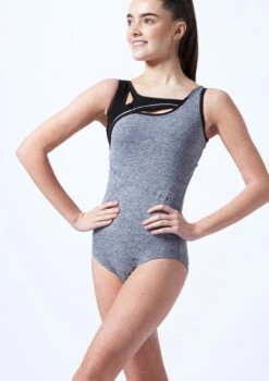 Capezio Teen Cut Out Tank Leotard -Dance costume ca 11649t capezio teen cut out tank leotard grey front thumbnail T 14469.1698804503