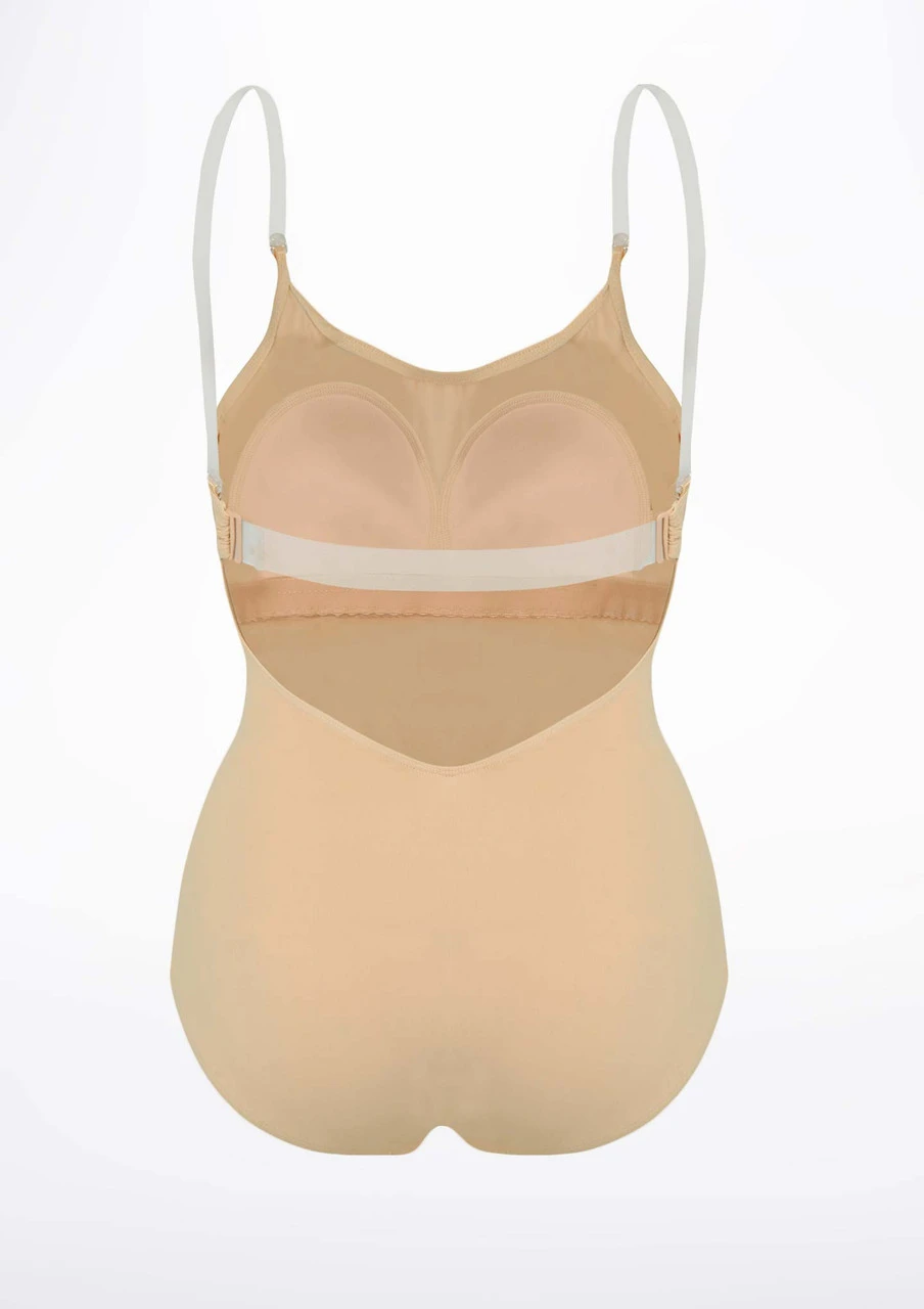 Capezio BraTek Nude Camisole Leotard Capezio BraTek Nude Camisole Leotard -Dance costume ca 3565 capezio bratek nude camisole leotard tan back no1 06296.1678927116