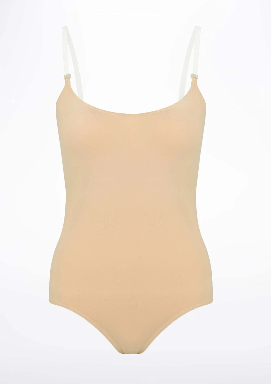 Capezio BraTek Nude Camisole Leotard Capezio BraTek Nude Camisole Leotard -Dance costume ca 3565 capezio bratek nude camisole leotard tan front no2 15041.1678927116