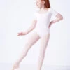 Capezio Class Kids Short Sleeve Leotard 2 Capezio Class Kids Short Sleeve Leotard -Dance costume cad400c white front 2 21030.1689290965