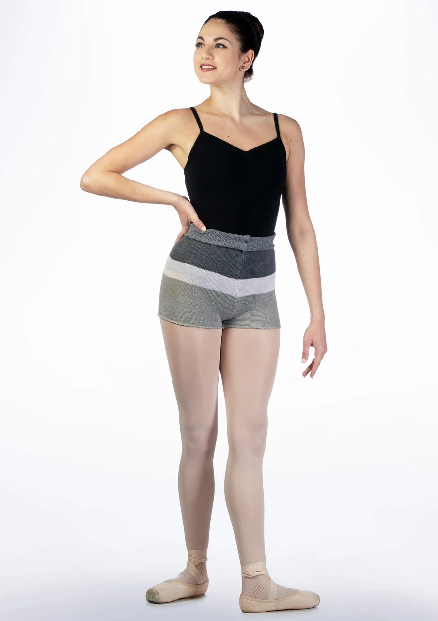 Intermezzo Striped Roll Top Dance Short Intermezzo Striped Roll Top Dance Short -Dance costume it 5162 intermezzo striped roll top dance short grey front 97812.1678928046