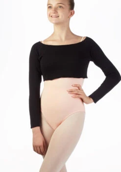 Intermezzo Teen Cropped Sweater -Dance costume it 6421 intermezzo teen cropped sweater black front thumbnail T 44961.1698809391