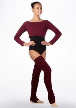 Intermezzo Teen Cropped Sweater -Dance costume it 6421 intermezzo teen cropped sweater red front 57526.1678928086
