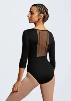 Intermezzo 3/4 Sleeve Ribbon Leotard -Dance costume it31610 blk bmain 65075.1692920952