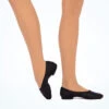 Merlet Blues Ballerina Split Sole Jazz Shoe -Dance costume mlblues black front 16653.1683587705