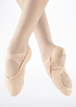 Move Dance Split Sole Canvas Ballet Shoe - Pink -Dance costume mo b0004pnk move split sole canvas ballet shoe pink no2 T 43359.1695432126