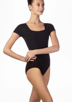 Move Dance Hadey Girls Square Neck Leotard -Dance costume mo l5137 move hadey square neck leotard black front thumbnail T 84895.1692921255