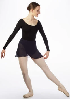Move Dance Chloe Wrap Dance Skirt -Dance costume mo r0006 move chloe wrap dance skirt blue front 42422.1678884590