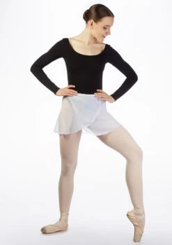 Move Dance Chloe Wrap Dance Skirt -Dance costume mo r0006 move chloe wrap dance skirt white front 30035.1678884590