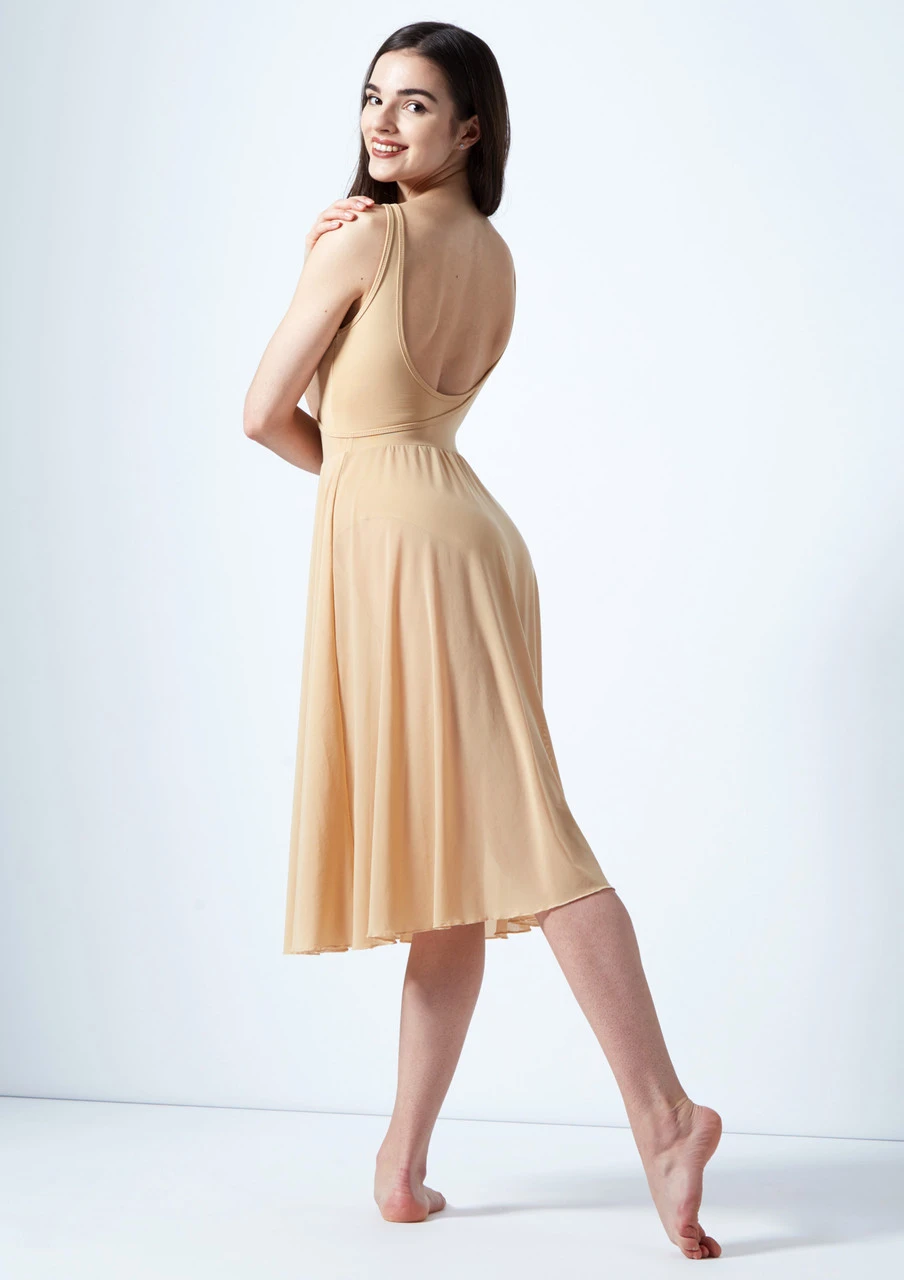 Move Dance Thalassa Cut Out Lyrical Dress Move Dance Thalassa Cut Out Lyrical Dress -Dance costume mo r0223 move dance thalassa cut out lyrical dress tan back 13408.1678884664