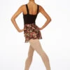 Move Dance Floral Wrap Dance Skirt - Black -Dance costume mo r0256 move floral wrap dance skirt black back 98409.1678884685